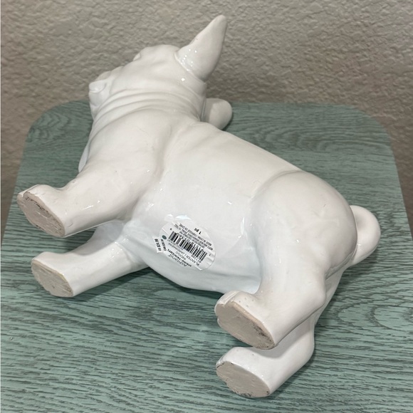 🚫SOLD🚫Ashland White French Bulldog Ceramic Planter Or Storage Trinket Holder NWT - Picture 7 of 8